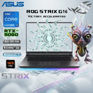 ASUS ROG Strix G615JMR-AS74 Intel® Core™ i7 Processor 14650HX | 16GB DDR5 RAM ; 1TB NVMe SSD | RTX 5060 (8GB) | 16-inch, FHD+ 165Hz 3ms IPS Display | Backlit Chiclet Keyboard 4-Zone RGB Keyboard | Windows 11 | ECLIPSE GREY 