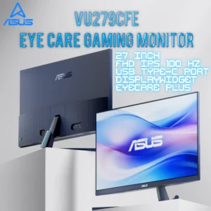ASUS Eye Care Gaming Monitor – 27″ FHD IPS Display With 100Hz Refresh Rate, 1ms Response Time, USB-C With 15W Power Delivery, Adaptive-Sync, And DisplayWidget Center | VU279CFE-B