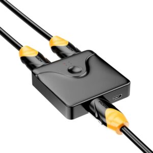 HDMI Switch 2 in 1 Out, 4k@60hz MT-VIKI Bidirectional HDMI Video Switcher 2 in 1 Out/1 in 2 Out, HDMI ab Switch Selector Compatible with Xbox, PS5/4/3, PC, Laptops |VIKI-MT-HD121