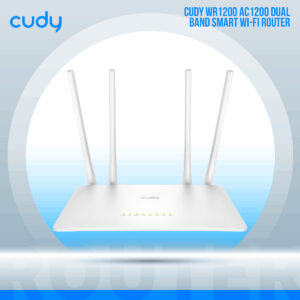 CUDY WR1200 AC1200 4-Stream Dual-Band WiFi Router Extender Wireless Access Point ;  867 Mbps + 300 Mbps Wi-Fi ;  5 Fast Ethernet Ports ; 4 High-Gain Antennas ; 40 Connected Devices ; Covers 100m² ;  Router/AP/RE/WISP/Client Modes ;  Cudy App | NO WARRANTY