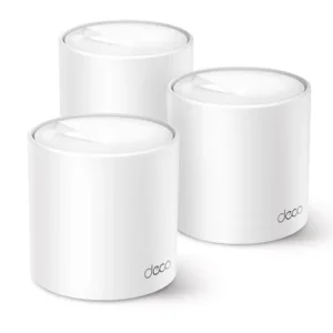 TP-Link Deco X50 AX3000 Mesh WiFi 6 System (3-Pack) – Seamless Coverage up to 6,500 ft², AI-Driven Mesh, 3 Gbps Speed, Gigabit Ports, HomeShield Security & App Control