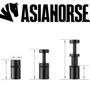 ASIAHORSE Mini GPU Holder Black – Adjustable Height 26–50mm, Compact Anti-Sag Bracket, Durable Build, Universal Support for Graphics Cards