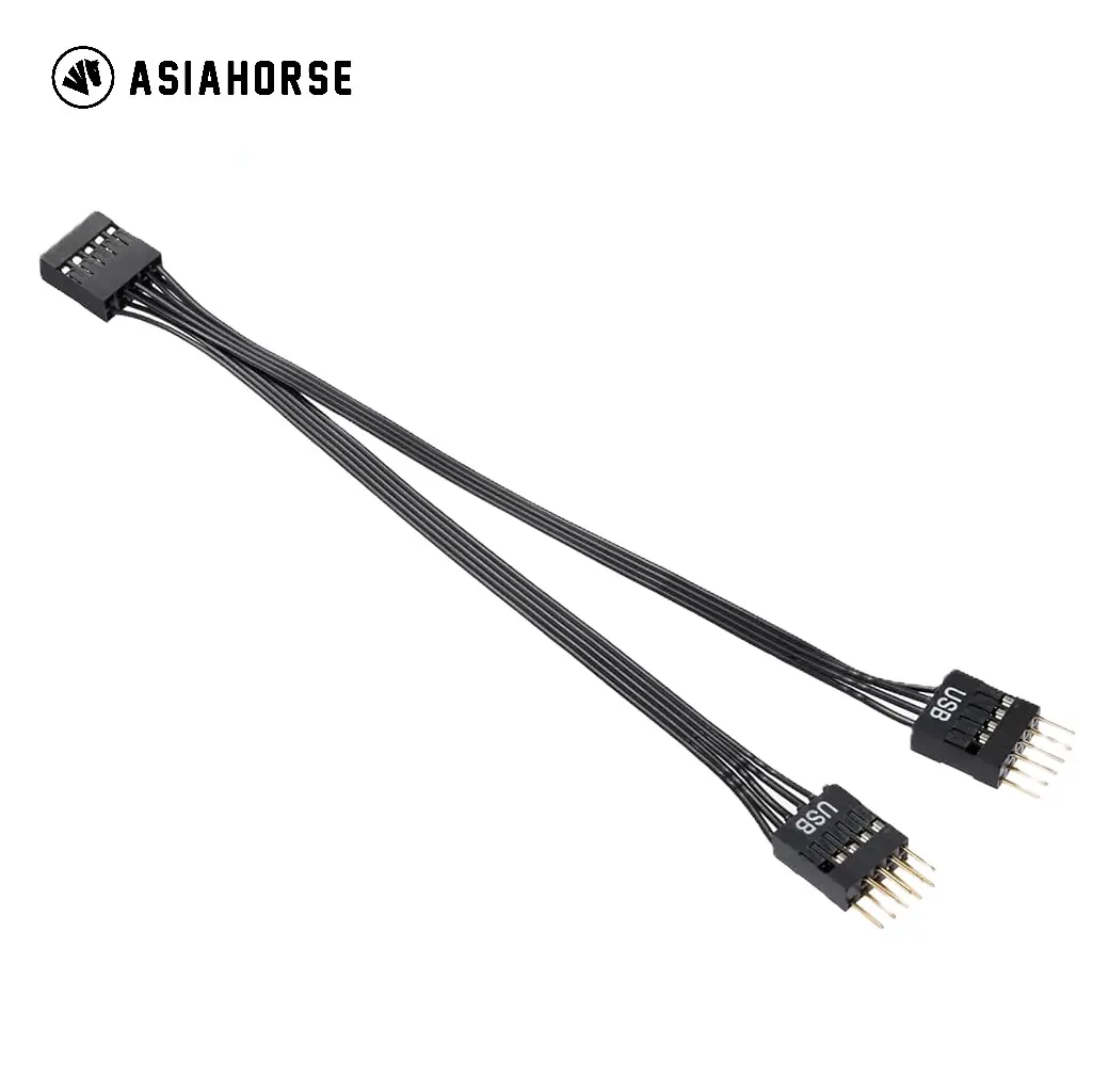 ASIAHORSE Molex to SATA Power Cable Converter – 1-to-2 Splitter, 400mm Length, Black, High-Quality Sleeved Cable for HDD, SSD