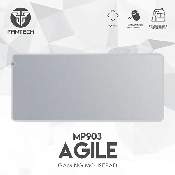 FANTECH AGILE MP903 Space Edition Gaming Mouse Pad – 900x400x3mm, Anti-Slip Base, Speed & Control Surface, Spill-Resistant, Durable Stitched Edges, Gray