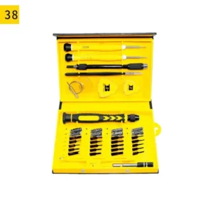 BOSI TOOLS BS468039 38PCS Mobile Phone Repair Kit | Compact Screwdriver & Tool Set for Smartphones, Tablets, Electronics – Black & Yellow, Portable Case Included