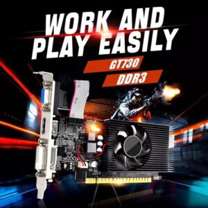 LYNX NVIDIA Geforce GT 730 4GB Graphics Card DDR3 DirectX 11 128 Bit, VGA/DVI-D/HDMI, PCI Express 2.0 x 16, Nvidia Video Card, Computer GPU | BLACK