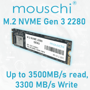 Mouschi M.2 NVME Gen 3 2280 SSD 128GB – Fast 3500MB/s Read, 3300MB/s Write, High-Performance Solid State Drive For Gaming, Editing, And Lightning Boot Speeds