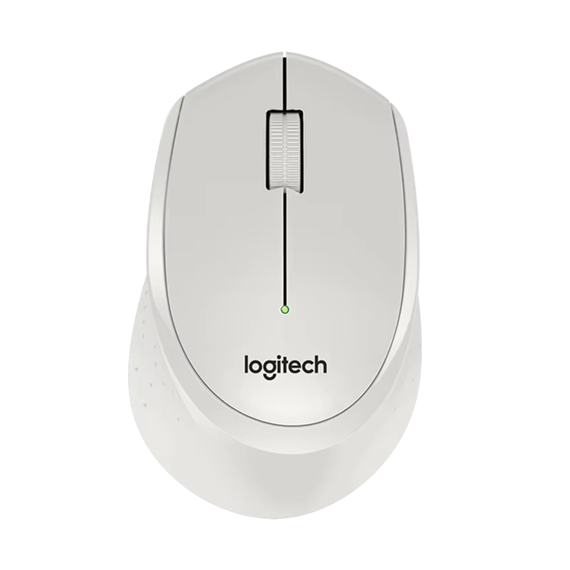 Logitech M330S Silent Plus Wireless White Mouse: Silent Clicks, 2.4GHz Wireless, Ergonomic Design, Long Battery Life, Ideal for Work, Study, and Everyday Use.