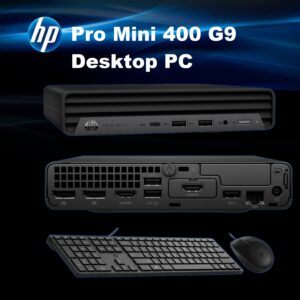 HP Pro Mini 400 G9 Desktop PC (935X2EA) Intel® Core™ i7-13700T with Intel® vPro® | 8 GB DDR4 RAM , 512 GB NVMe™ SSD | Intel® UHD Graphics 770 | Intel® Wi-Fi 6E & Bluetooth® 5.3 |  HP 125 Wired Keyboard & Mouse | DOS