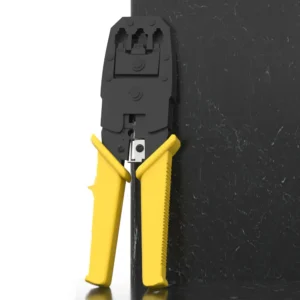 MINGLU ML-D3468 Modular Crimping Tool – Cold-Rolled Steel, 4P/6P/8P Compatible, Wire Cutter & Stripper, PVC Handle for RJ45 RJ11 RJ12 Connectors