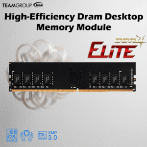 Teamgroup Elite DDR4 8GB 3200MHz PC4-25600 CL22 1.2V Desktop Memory – High-Efficiency DRAM Module, Low Power, JEDEC Standard, Dual-Channel Ready, Stable Performance RAM | TED48G3200C2201
