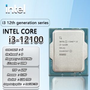 Intel® Core™ i3-12100 Processor 12M Cache, up to 4.30 GHz “TRAY” | 1 YEAR WARRANTY