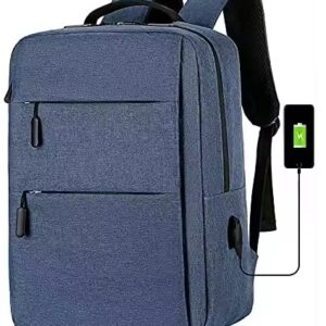 Laptop Backpack – for Tablets & Laptops up to 15.6″ – Waterproof – Electronics Protection – Scratchproof – Travel Friendly – Organized Compartments – USB Charge Port – Slim Casual Business Design – Heavy Duty – 42 x 12 x 30 cm – DENIM BLUE