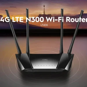 Cudy LT400 4G LTE N300 WiFi Router – 150Mbps LTE, 300Mbps Wi-Fi, Unlocked SIM Support, PPTP/L2TP VPN, Dynamic DNS, WAN/LAN, 2.4GHz