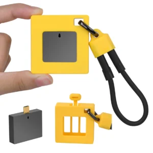 Portable M.2 2230 NVMe SSD Enclosure – USB 3.2 Gen2 10Gbps, Tool-Free, ABS Build, IP54 Drop/Water Resistant, Up to 2TB, USB-C & USB-A Compatible – Yellow