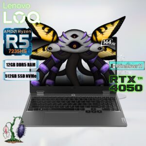 Lenovo AI PC LOQ 15ARP9 AMD Ryzen 5 7235HS | 12GB DDR5 RAM ; 512GB SSD NVMe | RTX 4050 (6GB) | 15.6-inch FHD IPS 144Hz | White Backlit Keyboard | Windows® 11 | Luna Grey 