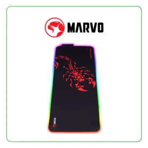Marvo MG011 Rechargeable Mousepad – ARGB, Ultra-Smooth Surface, 4-Port USB Hub, Water-Resistant, Non-Slip Base