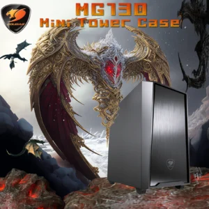 Cougar MG130 Mini Tower Case With Brushed Front Panel, Supports Up To 330mm GPU, 6 Fans, 3 Radiators, 2x HDD, 4x SSD, Micro ATX / Mini ITX, USB 3.0, And Cable Management | BLACK
