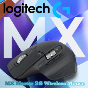 Logitech MX Master 3S Wireless Mouse – Graphite Black-Wireless Performance Mouse, Ergo, 8K DPI, Track on Glass, Quiet Clicks, USB-C, Bluetooth, Windows, Linux