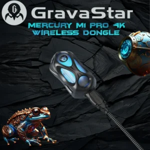 GravaStar Mercury M1 Pro 4K Wireless Dongle With 4000Hz Polling Rate, 0.25ms Response, Ambient Battery Indicator & Type-C Interface For Ultra-Fast Gaming Performance