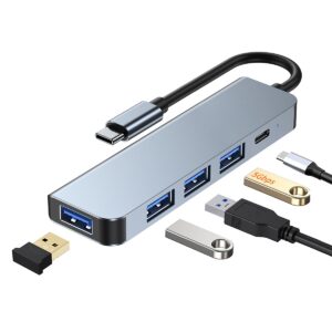  5 in 1 USB-C / Type-C to USB HUB Adapter , Compatible with USB 1.1/2.0/3.0, PD 100W charging ,Fast heat dissipation ,  BYL-2301T