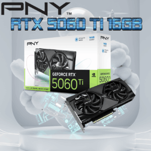PNY GeForce RTX 5060 Ti 16GB GDDR7 Dual Fan Graphics Card – 4608 CUDA® Cores, 2572 MHz Boost Speed,  AI-Driven DLSS 4, Blackwell Power, 4K 480Hz Brilliance, And PCIe 5.0 Speed For Gamers And Creators