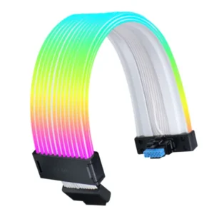 LIAN LI Strimer Wireless 24-Pin RGB Extension Cable – 260mm, Addressable ARGB, L-Connect 3 Compatible, Wireless Control, Premium Design for Stunning PC Builds