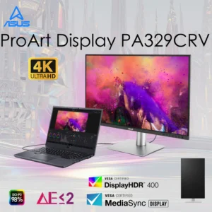 ASUS ProArt Display PA329CRV 32 Inch 4K UHD IPS HDR Professional Monitor – 98% DCI-P3 100% sRGB ΔE2 Calman Verified – USB-C 96W PD, DisplayHDR 400, Fully Adjustable Ergonomic Stand, Eye Care, Daisy-Chain  ~ 6 MONTHS WARRANTY
