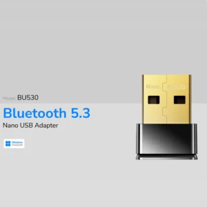 CUDY Bluetooth 5.3 Nano USB Adapter BU530 1.0 With Ultra-Compact Design, High-Speed Connectivity, Long-Range Performance, Low Latency, USB 2.0+ Compatible, Multi-OS Support