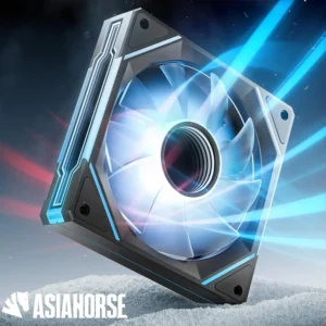 AsiaHorse AMICI GT ARGB 120mm PWM Fan 1-Pack – Forward Black, Infinity Mirror, 24 ARGB LEDs, 1800RPM, 68.5CFM, 2.0mmH2O, HDB Bearing, Low Noise 30dB, Sync-Compatible