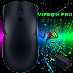 Razer Viper V3 Pro Wireless Esports Gaming Mouse: Symmetrical – 54g Lightweight – 8K Polling – 35K DPI Optical Sensor – Gen3 Optical Switches – 8 Programmable Controls – Black