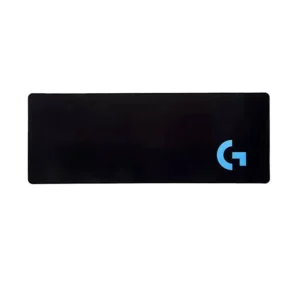 OEM Extended Mousepad 90x40cm – Black with Blue Logo, Large Anti-Slip Desk Pad for Gaming & Office, Smooth Surface, Stitched Edges, Durable Rubber Base