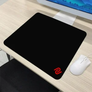 Large Black Mousepad 40×45cm – Smooth Cloth Surface, Non-Slip Rubber Base, Stitched Edges, Precision Tracking for Gaming & Office Use