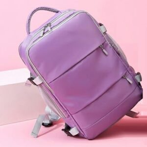 PURPLE Laptop Backpack – Accommodates Up to 15.6″ Laptops & Tablets – Waterproof – Heavily Padded for Sensitive Electronics Protection –  USB Charging Port – Inner Pockets for Wet & Dry Laundry – Luggage Strap -Multifunctional for Hiking , Gym , Travel