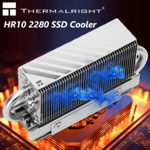 Thermalright HR10 2280 SSD Cooler,2280 SSD Heatsink Cooling, Double-Sided Heat Sink,4 Copper Heat Pipes, Desktop High Performance 2280 SSD Cooler, Thermal Pads Included