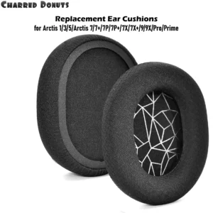 Replacement Ear Pads Cushion Compatible with SteelSeries Arctis 3 / Arctis 5 / Arctis 7 Arctis 9 / Arctis 1 / Arctis Pro Lossless Wireless Gaming Headset (Black_Gray)
