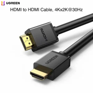 UGREEN HDMI To HDMI Cable 20 meters | 4Kx2K@30Hz Resolution | 10.2Gbps Data Transfer | Gold-Plated Connectors | Supports 3D, Full HD, HDCP, Ethernet | Black, 10112