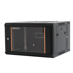 UNILINK 9U Wall Mount Rack 600×450mm – SPCC Cold-Rolled Steel, Toughened Glass Door, Lockable Front, Network/Data Cabinet with Ventilation