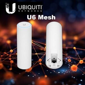 Ubiquiti U6 Mesh Dual Band 5.3 Gbit/s Wireless Access Point – Indoor/Outdoor, WiFi 6 Mesh with PoE, High-Speed Connectivity, and Robust Data Security