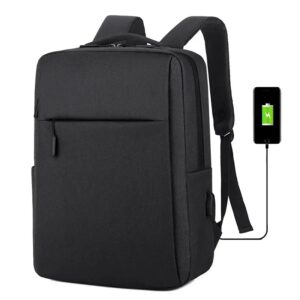 Business Slim Formal Laptop Backpack for up to 15.6 Inch – Durable Oxford Textile – USB Charging Port – Organized Compartments – Waterproof – Heavily Padded for Sensitive Electronics Impact Protection – BLACK