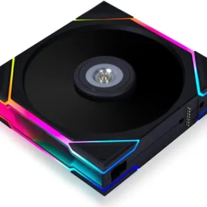 Lian Li UNI FAN TL120 RGB Single Pack Black, 120mm Case Fan, 28mm Thickness, ARGB Lighting, PWM Speed Control, Daisy-Chain Compatible, High-Performance Cooling