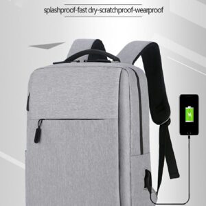 Business Slim Formal Laptop Backpack for up to 15.6 Inch – Durable Oxford Textile – USB Charging Port – Organized Compartments – Waterproof – Heavily Padded for Sensitive Electronics Impact Protection – GREY