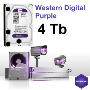 Western Digital Purple HDD 4TB Surveillance Hard Disk Drive – 5400 RPM Class SATA III 6 Gb/s 64MB Cache 3.5 Inch – (PVR, DVR, NVR and IPTV) Heavy Duty 24 – WD40PURX