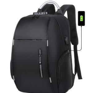   Laptop Backpack  Business / Travel | Expandable |  USB Charging Port | 15.6″ | Waterproof | Password Lock Anti-theft | Lightweight | BLACK