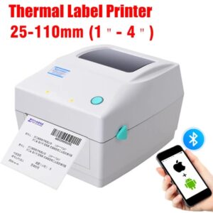 XP-460B Desktop Thermal Label Printer for Shipping Packages, Barcode Thermal Printer for Windows & Mac, 25-110mm Label – USB Interface + BLUETOOTH – High Speed 152mm/s