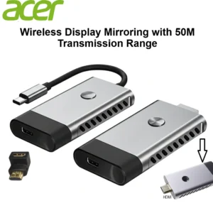 Acer Wireless Display Transmitter Adapter Kit With USB-C Input, HDMI Output, 100W PD Charging, 30Hz Output, 50M Range, for Windows/Mac/Linux  | HY21-HV-HDMI 