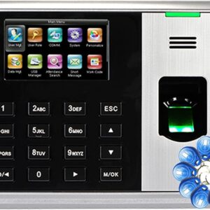 ZKTECO​ S30 BIOMETRIC TIME ATTENDANCE MACHINE  – 3.0″ TFT LCD – Fingerprint and/or PINs – Optional ID/IC  – RS232/485, TCP/IP, U-Client, U disk – Optical Sensor | Graphite Silver ZKT-S30