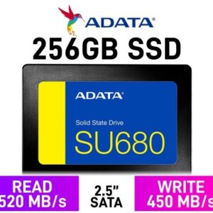 ADATA Ultimate 256GB 3D-Nand 2.5 Inch Sata 6Gb/s SSD – 256GB Solid State Drive, AULT-SU680-256GR , Black