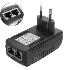 DC 48V 0.5A Wall EU Plug POE Injector RJ45 Cat5 Ethernet Adapter Supports IP Phone Camera Switch Power Supply