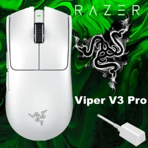 Razer Viper V3 Pro Wireless Esports Gaming Mouse: Symmetrical – 54g Lightweight – 8K Polling – 35K DPI Optical Sensor – Gen3 Optical Switches – 8 Programmable Controls – WHITE